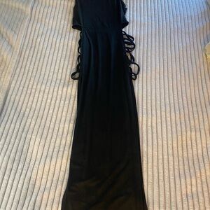 Source Unknown Black Backless Dress